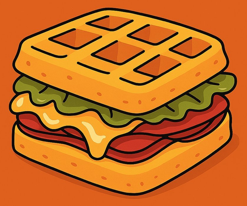 Cheesy Keto Chaffle Sandwich cover